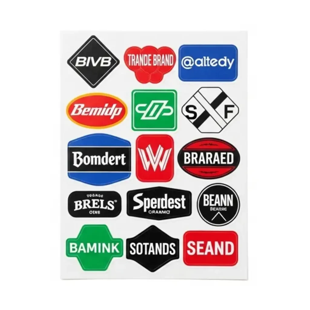 Custom printed stickers, die-cut shapes
