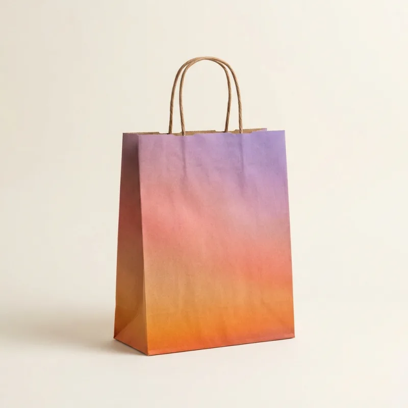 Printed paper shopping bag, second view